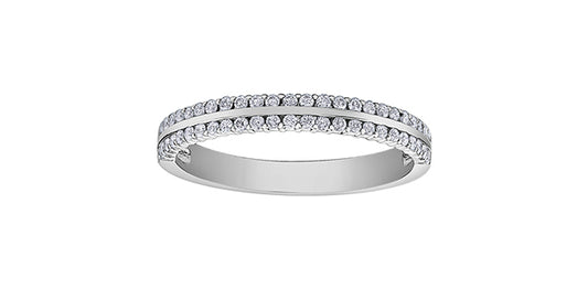 Two Line Diamond Band 0.25CT 10K Gold
