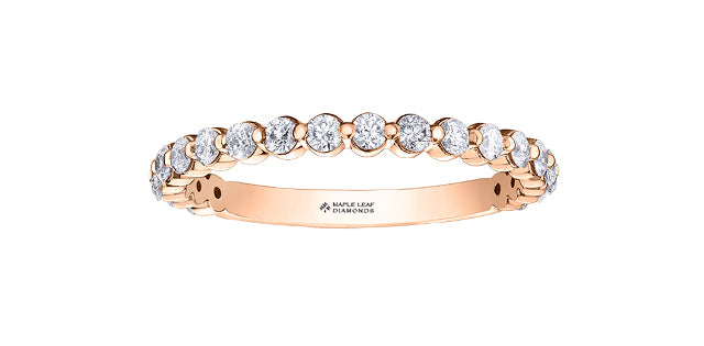 Shared Prong Diamond Band 0.50CT 18K Gold | Mississauga