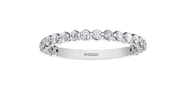 Shared Prong Diamond Band 0.50CT 18K Gold | Mississauga