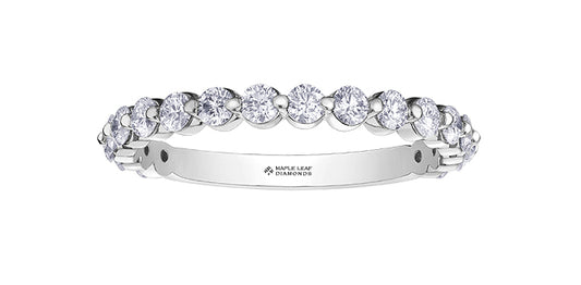 Shared Prong Diamond Band 0.75CT 18K Gold |Mississauga
