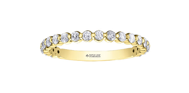 Shared Prong Diamond Band 0.50CT 18K Gold | Mississauga