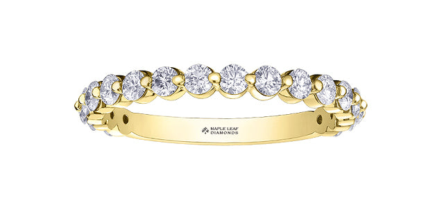 Shared Prong Diamond Band 0.75CT 18K Gold |Mississauga