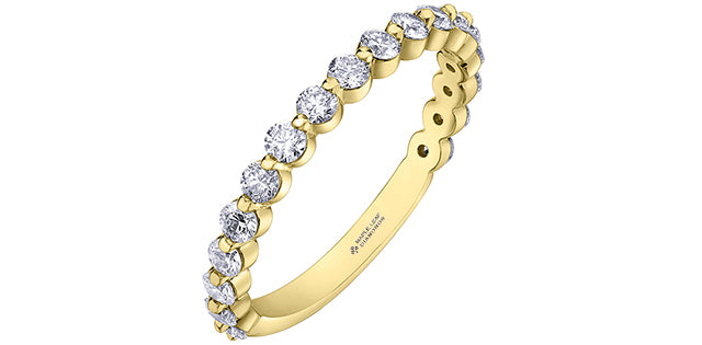 Shared Prong Diamond Band 0.75CT 18K Gold |Mississauga