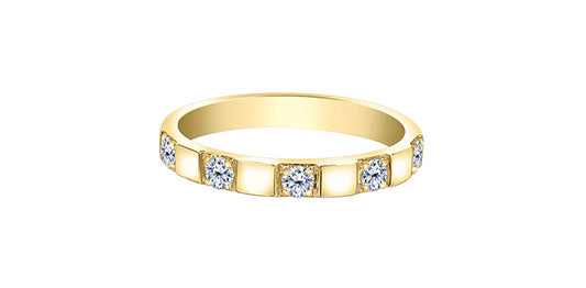 Bold Diamond Wedding Band 0.25CT 10K Gold Canada