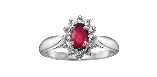 Gemstone and diamond ring