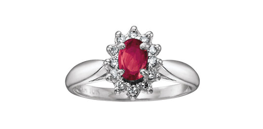 Gemstone and diamond ring