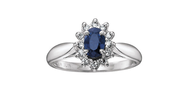 Gemstone and diamond ring