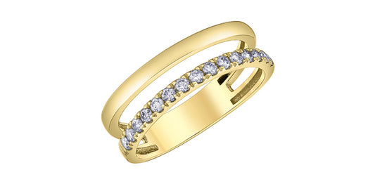 Diamond Wedding Band for Women – 10K Yellow Gold
