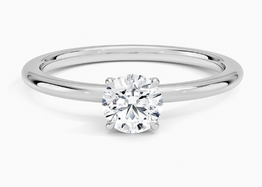 14K Round LG Diamond Solitaire Ring - 0.50CT