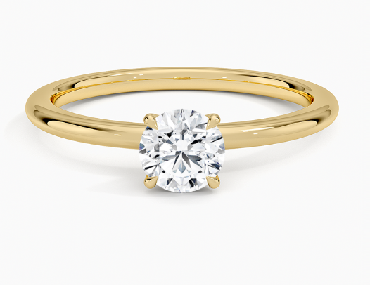 14K Round LG Diamond Solitaire Ring - 0.50CT