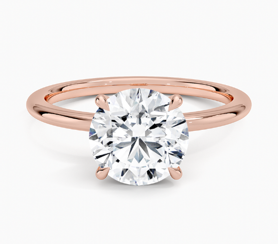 Unazë 14K e rrumbullakët LG Diamant Solitaire - 2.0CT