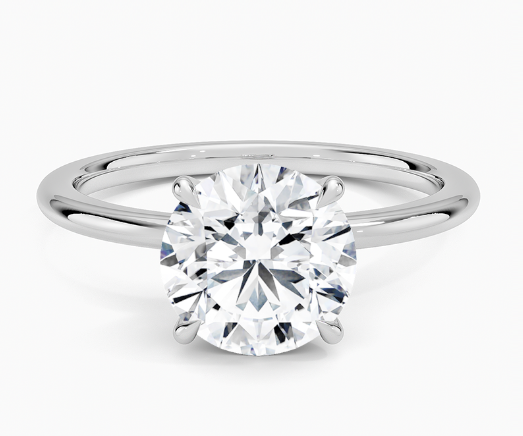 Unazë 14K e rrumbullakët LG Diamant Solitaire - 2.0CT