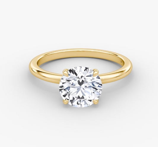 14K Round LG Diamond Solitaire Ring - 1.0CT