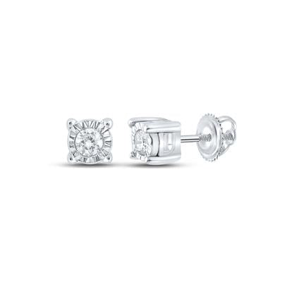 10K Gold Diamond Stud Earrings - 1/20CTW - 159041