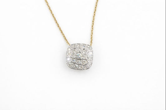 Z-14K Yellow Gold Diamond Necklace