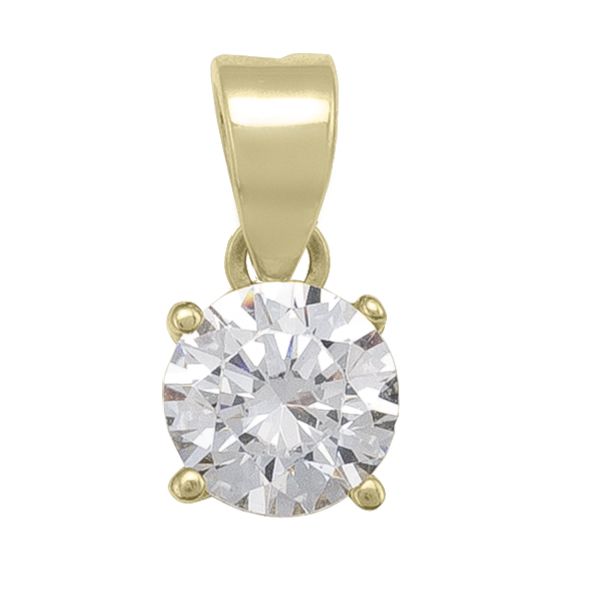 10K CZ Gold Pendant