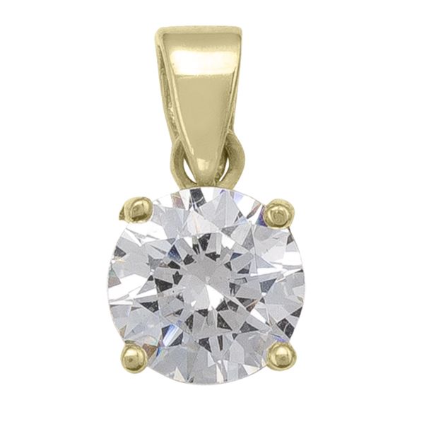 10K CZ Gold Pendant