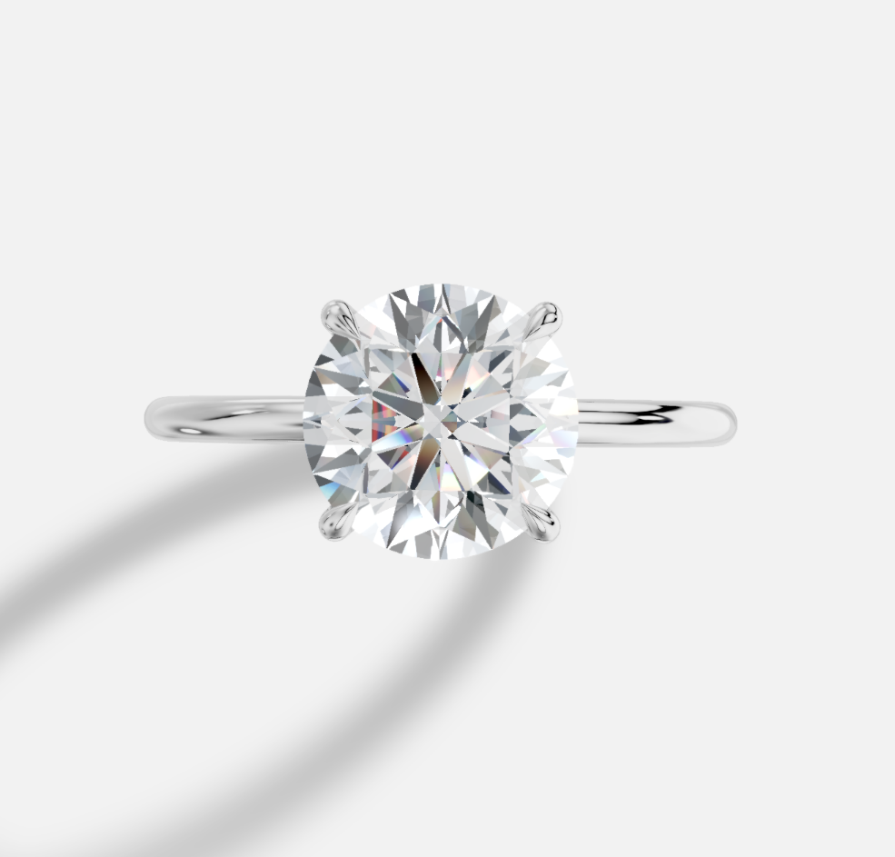 14K Round LG Diamond Solitaire Ring - 2.0CT
