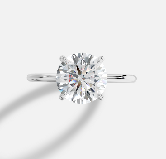 Unazë 14K e rrumbullakët LG Diamant Solitaire - 2.0CT