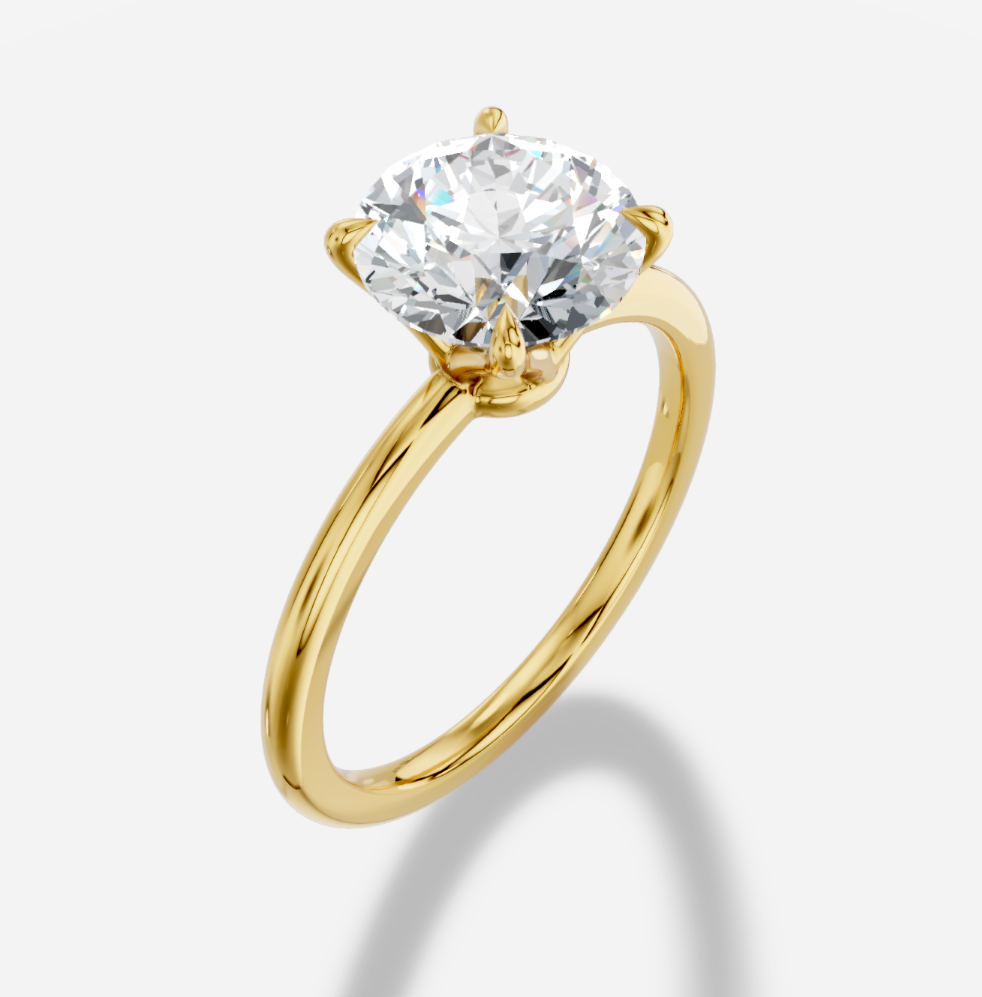 14K Round LG Diamond Solitaire Ring - 2.0CT