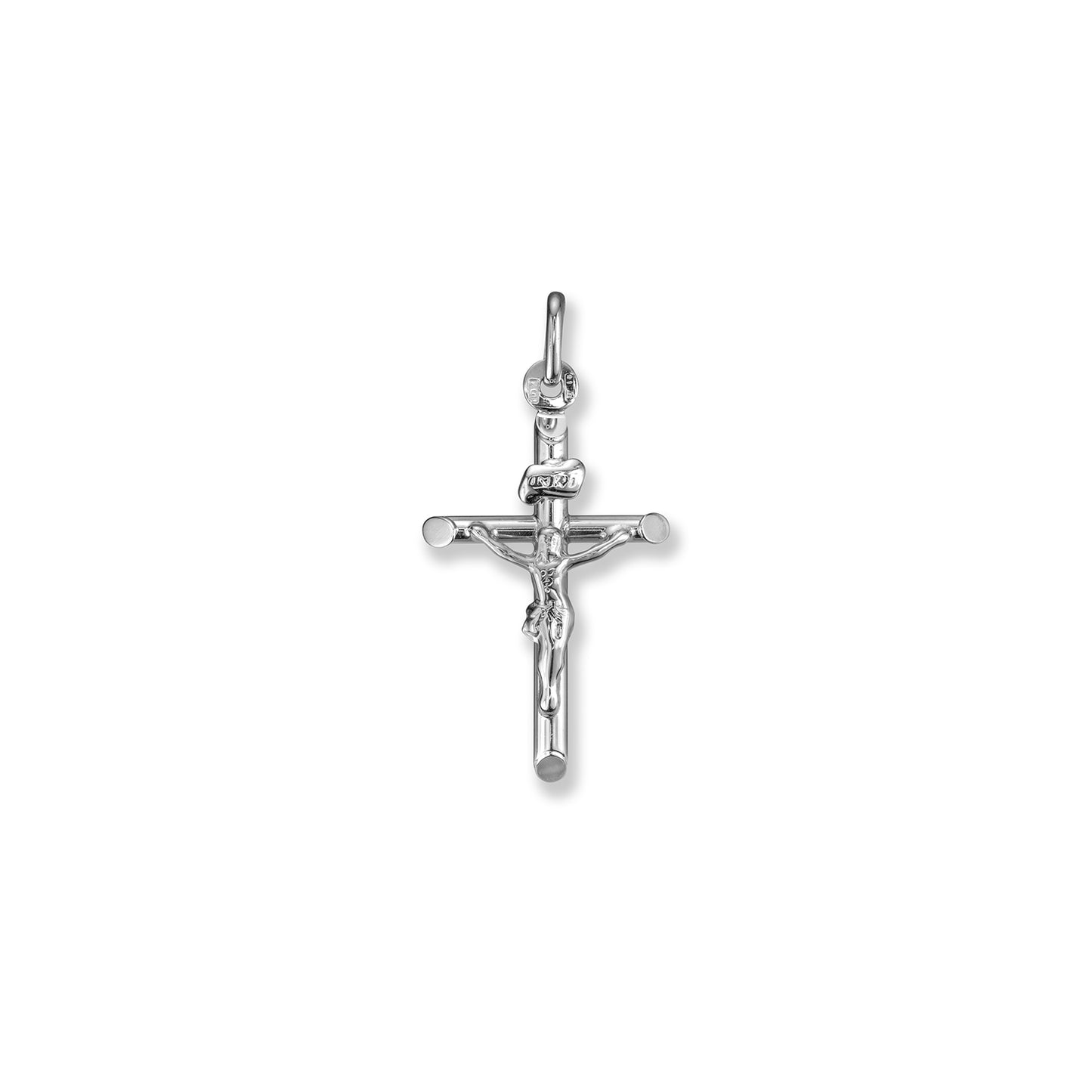 White Traditional Gold Cross