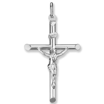 White Traditional Gold Cross