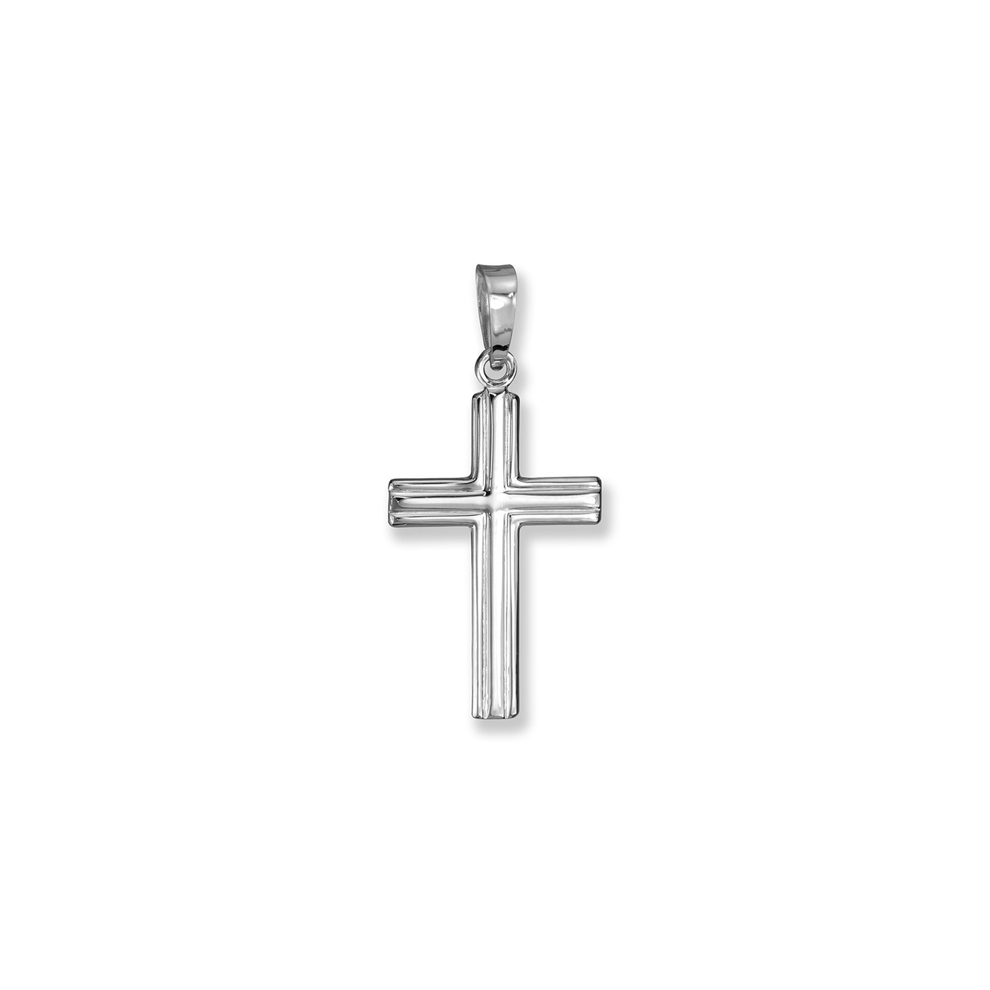 10K White Gold Cross - 106