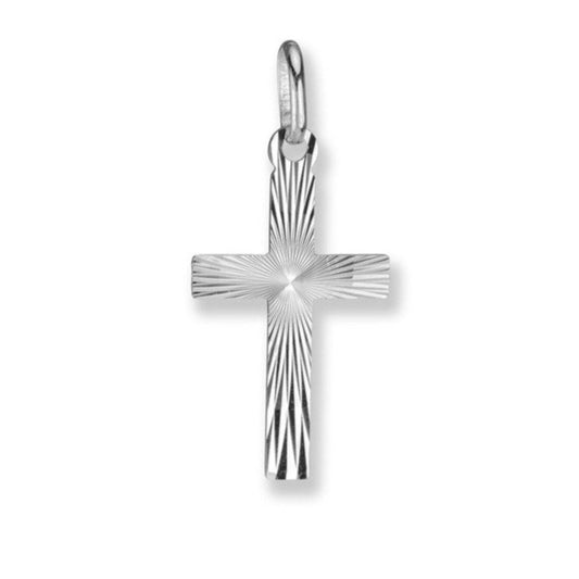 10K DC White Gold Cross