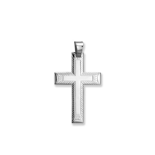 10K White Gold Cross - 112