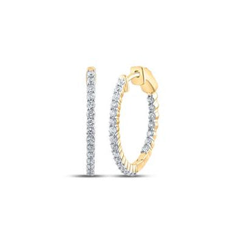 10k Diamond Hoop Claus Earrings - 1.0TW