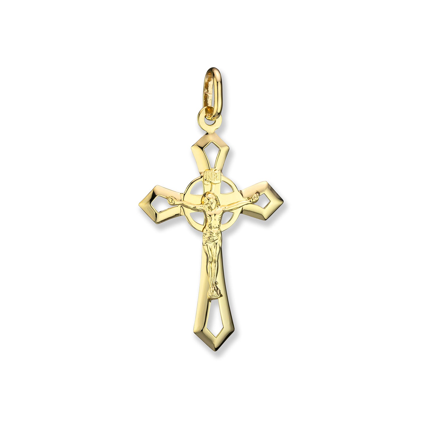 14K Yellow Gold Unique Cross - 1513