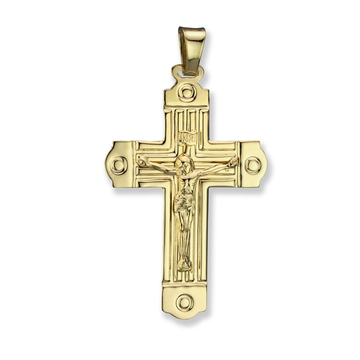 14K Yellow Gold Unique Cross - 1518