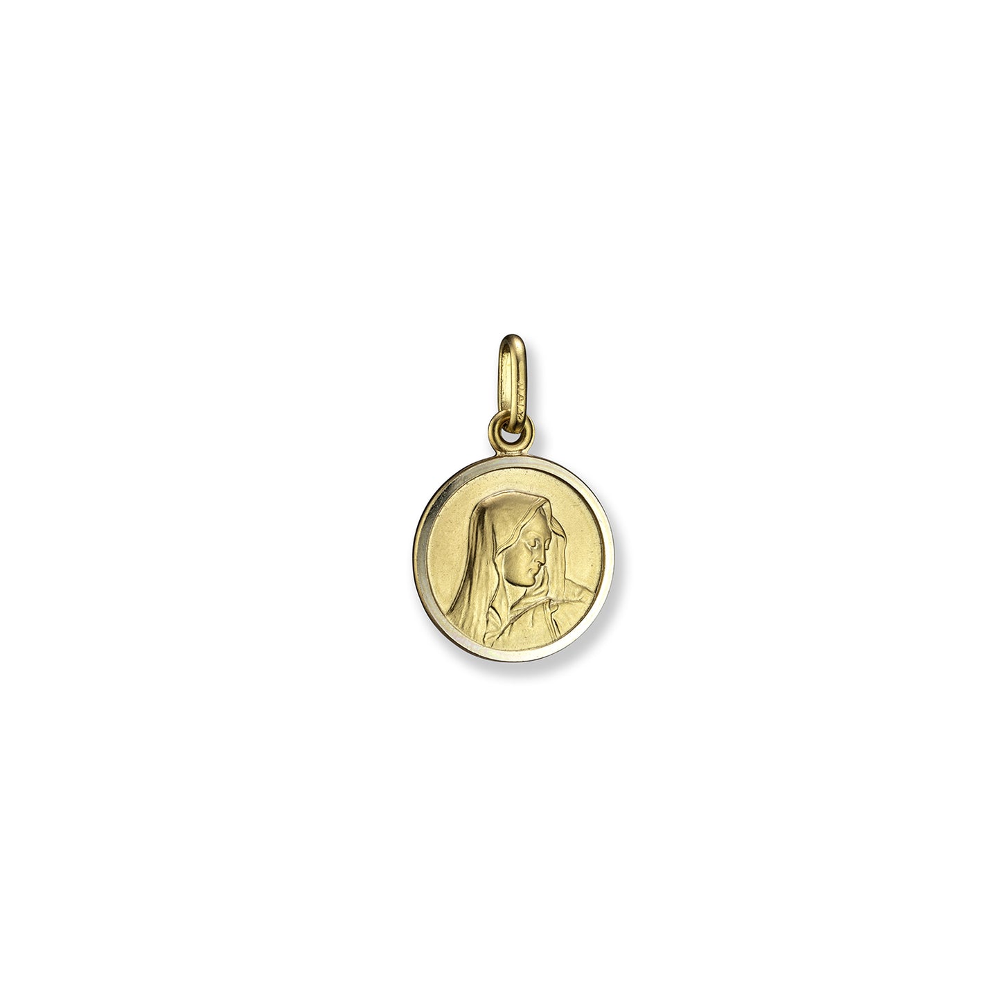 14K Yellow gold Virgin Mary pendant - 1542