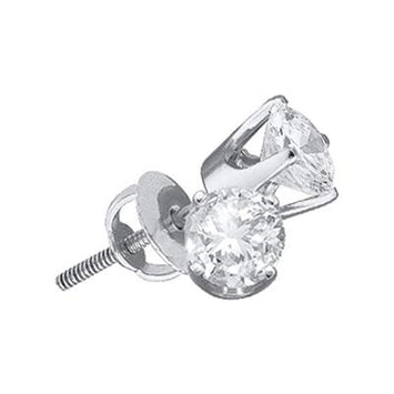 14k Screw Back Diamond Stud Earrings - 0.15CT TW