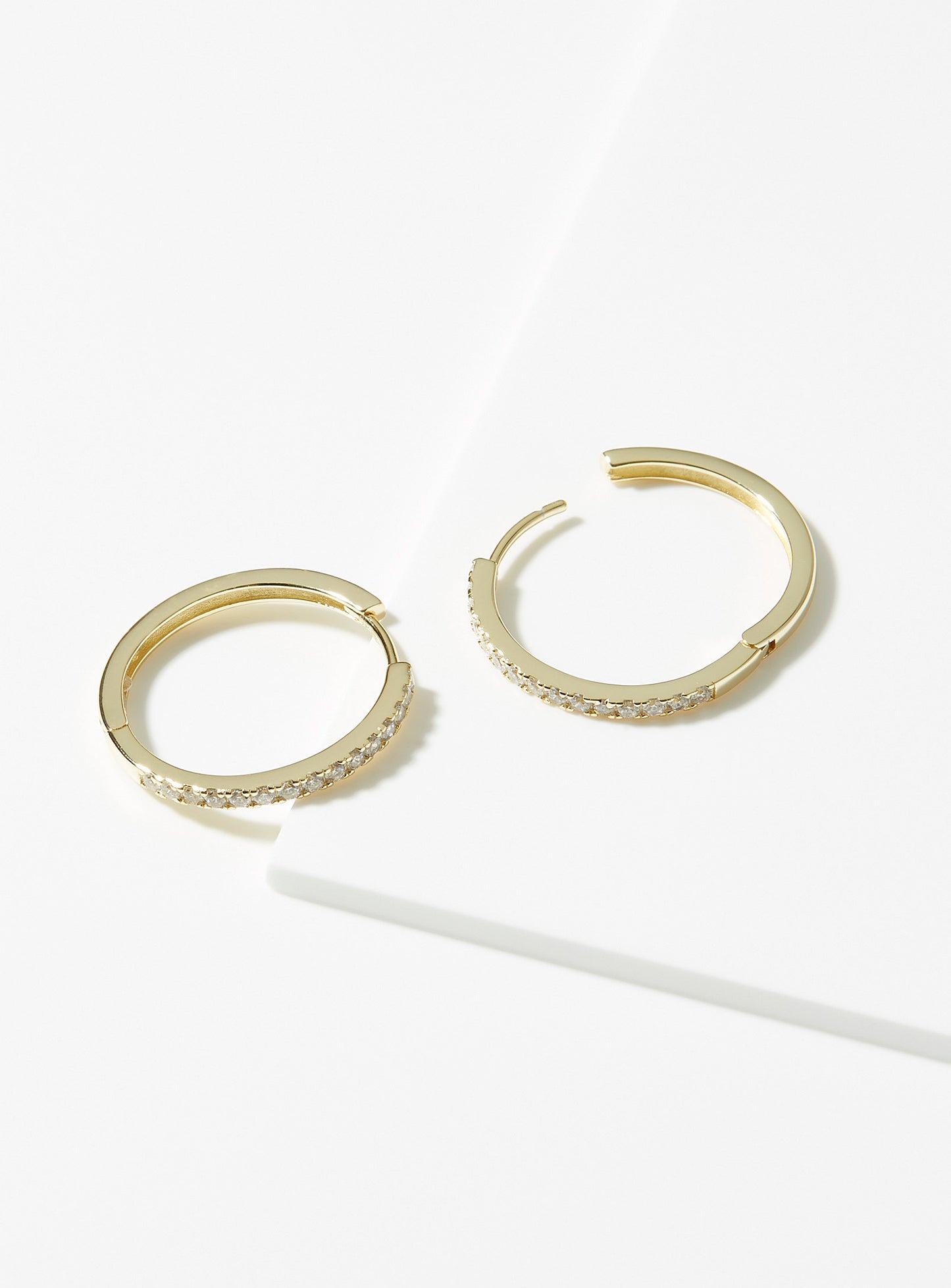 925 Sterling Silver Yellow Hoop Earring with CZ SI-JO-18254
