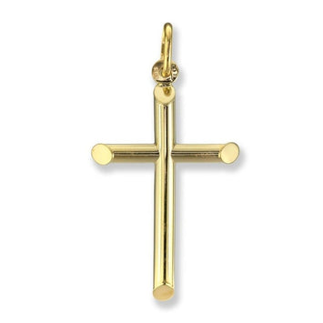 Rounded Edge Yellow Gold Cross