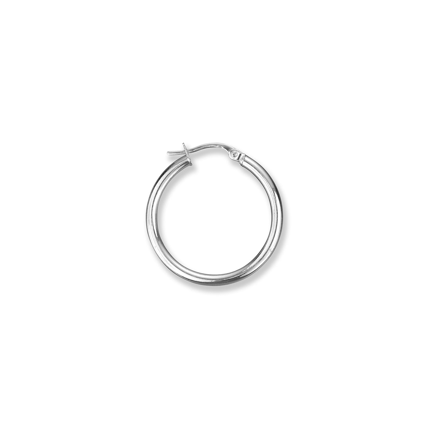 14K White Gold Hoop Earrings - 2217