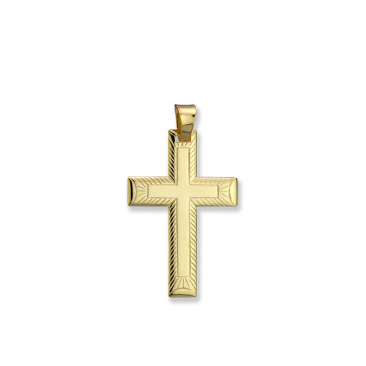 10K Yellow Gold Cross Charm - 257