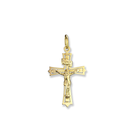 18K Yellow Gold Cross - 3207