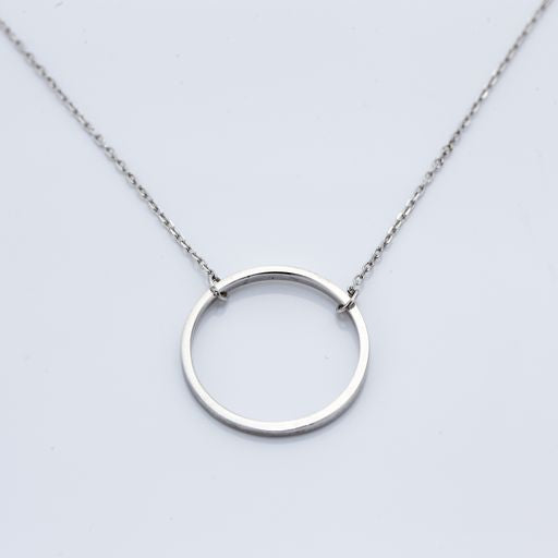 925 Sterling Silver with Ring Necklace