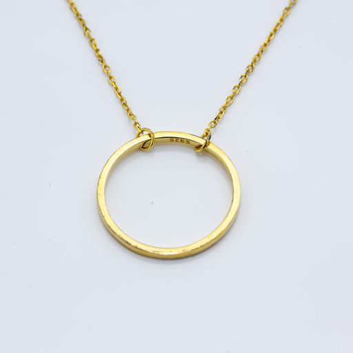 925 Sterling Silver with Ring Necklace