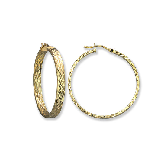 10K Gold DC Hoop Earrings