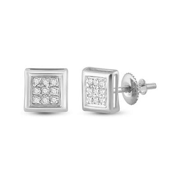 10k Diamond Cluster Stud Earrings - 1/20TW