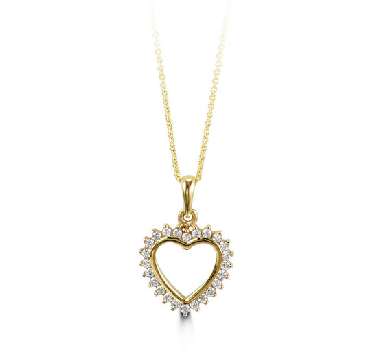 10k Yellow Gold CZ Heart - Bloom - 6141