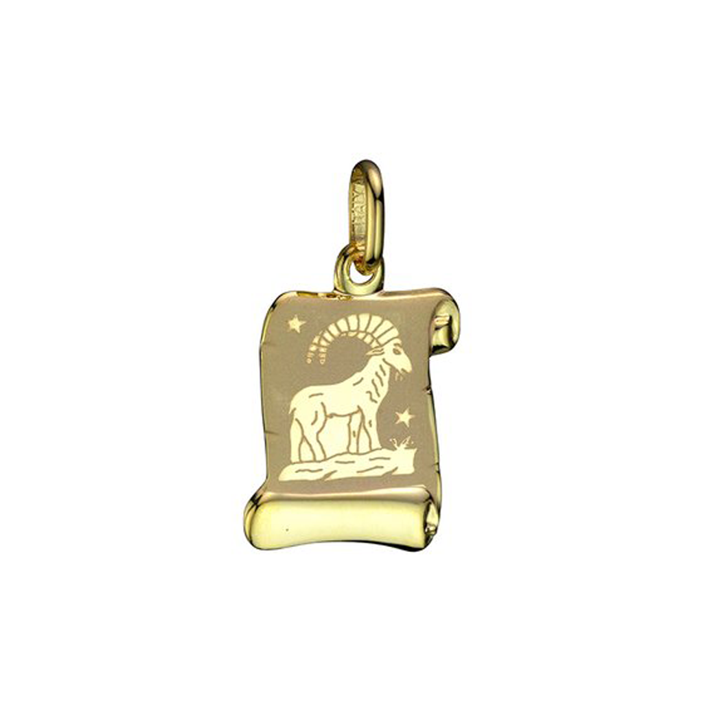 Zodiac - Scroll - 10K Yellow Gold Charm