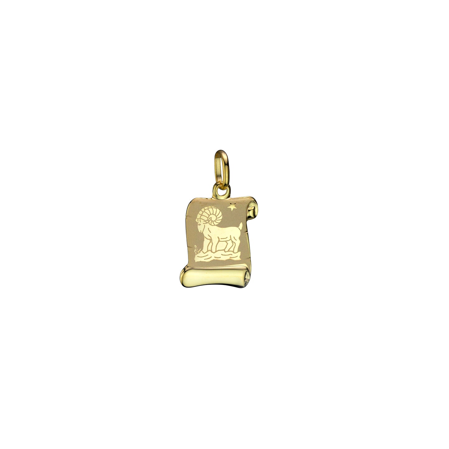 Zodiac - Scroll - 10K Yellow Gold Charm