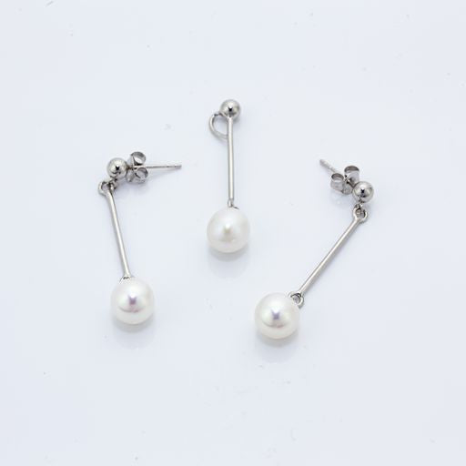 925 Sterling Silver Set - Fresh Water Pearl Earring and Pendant