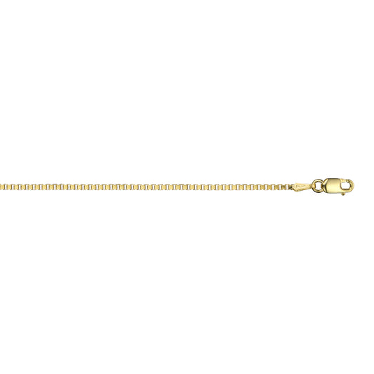 10K Yellow Gold Box Chain / Bracelet / Anklet - 704