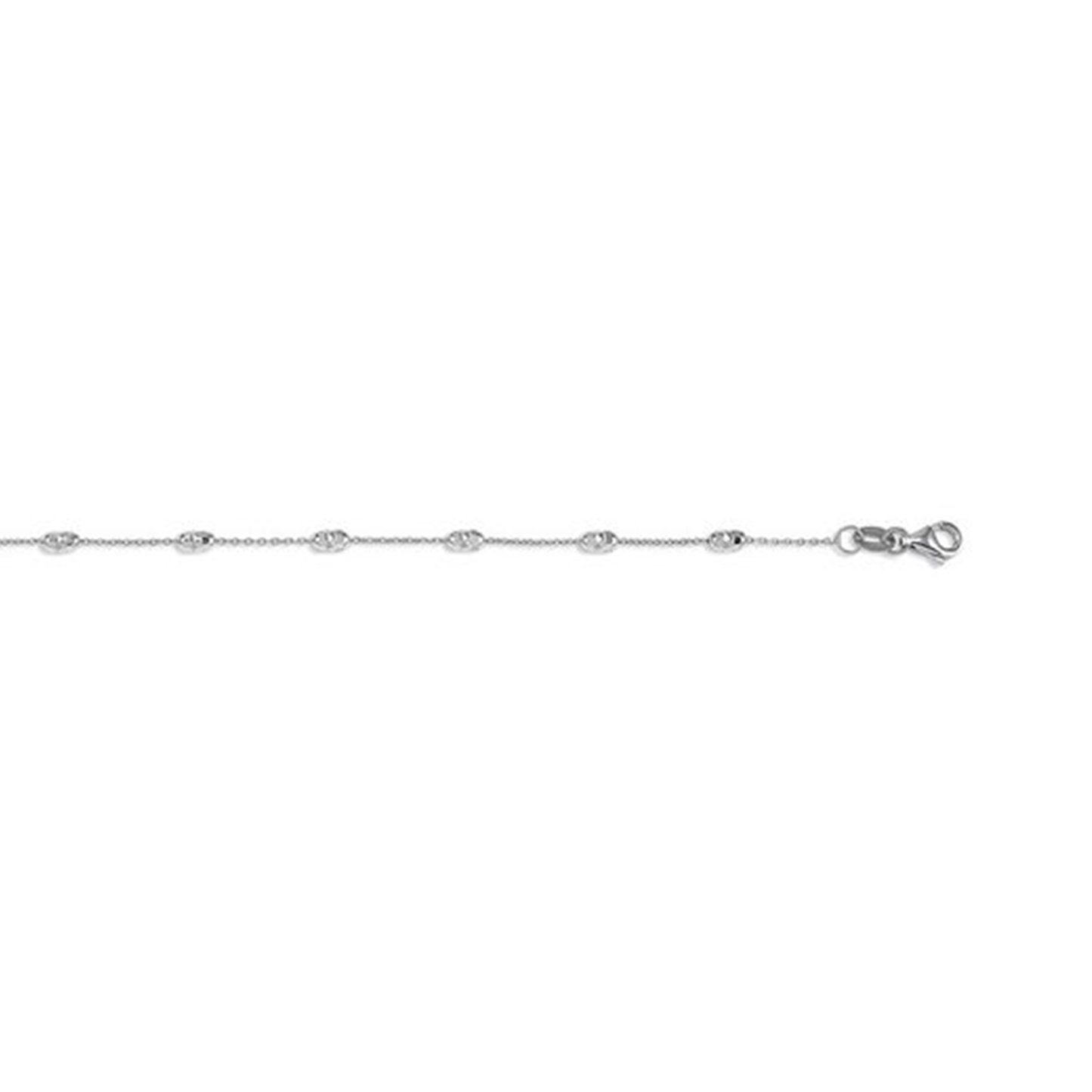 10K White Gold Anklets - Shimmers 7062