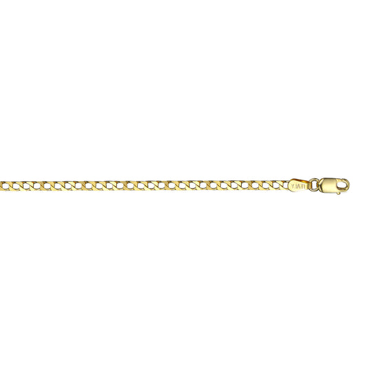 10K Yellow Square Curb Gold Chain- 711